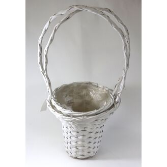 KOŠ PROUTĚNÝ 25x58x28cm 21X54X25*BÍLÁ