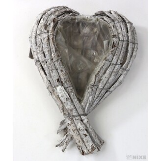 OBAL SRDCE 31x22x6cm*BÍLÁ V+