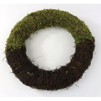 VĚNEC RÉVA 28cm*ZELENÁ+HNĚDÁ