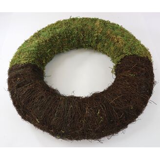 VĚNEC RÉVA 58cm*ZELENÁ+HNĚDÁ