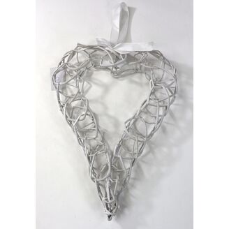 SRDCE ZÁVĚS 34cm*BÍLÁ