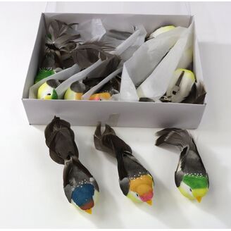 PTÁČEK  KLIPS 12cm 12ks*MIX BAREV