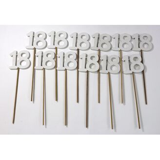 ZÁPICH ČÍSLO 18 12ks 5x19cm*BÍLÁ