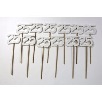 ZÁPICH ČÍSLO 25 12ks 5x19cm*BÍLÁ