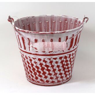 PLECHOVÝ KBELÍK 11x9cm*ČERVENÁ