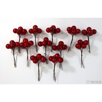 JABLÍČKA NA DR. 2x10cm 6ks 12sv*ČERVENÁ