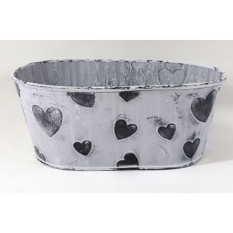 PLECHOVÝ OBAL OVÁL 23x10cm*BÍLÁ