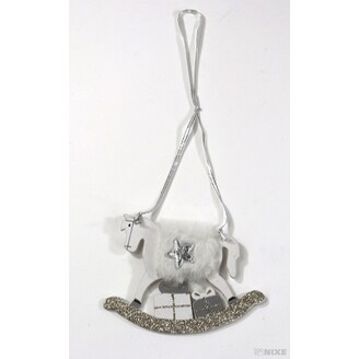 ZÁVĚS KONÍK 9x12cm*BÍLÁ