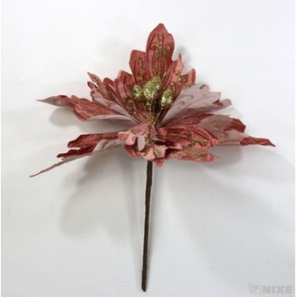 KVĚT 34cm*ZLATÁ+RŮŽOVÁ