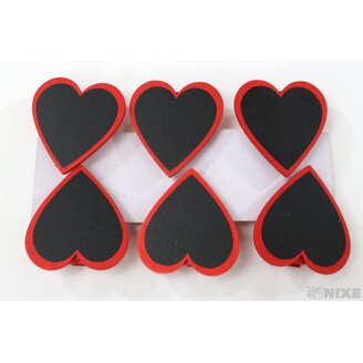 KOLÍČEK SRDCE 4x4cm 6ks*MIX BAREV