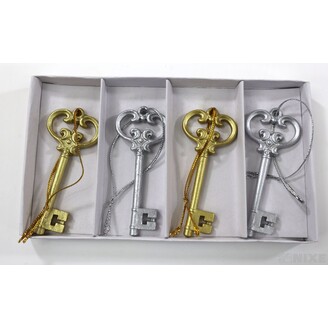 ZÁVĚS KLÍČ 7,5cm 4ks*MIX BAREV