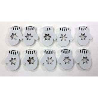 VÁNOCE MIX 4x3cm 10ks*BÍLÁ