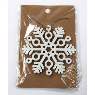 ZÁVĚS VLOČKA 7,5cm 6ks*BÍLÁ