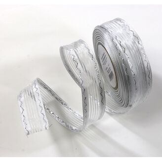 PLÁTNOVÁ STUHA DR 25mmx25m*STŘÍBRNÁ 453004