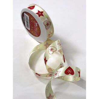 STUHA VIVIEN 25mmx25m*KRÉM.+ČERVENÁ