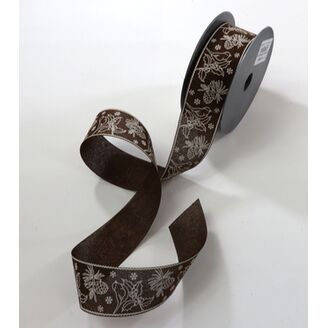 STUHA BAVLNA PTÁČEK 40mmx4,5m*HNĚDÁ+BÍLÁ