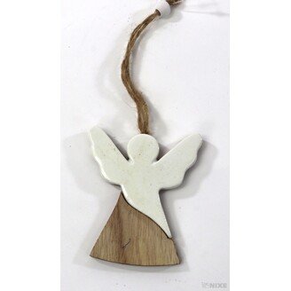 ZÁVĚS ANDĚL 7,5cm*BÍLÁ