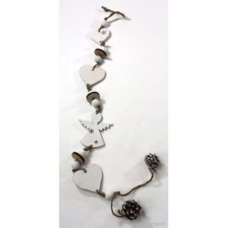 GIRLANDA VÁNOCE 80cm*BÍLÁ