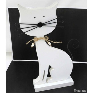 KOČKA 36x14cm*BÍLÁ