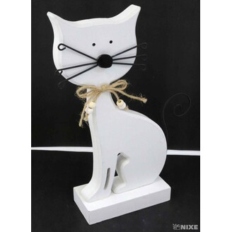 KOČKA 25x10cm*BÍLÁ V+