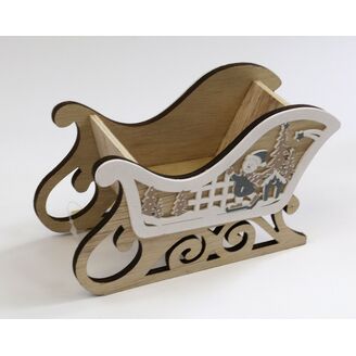 SÁŇKY DŘEVO 07x10x7cm*