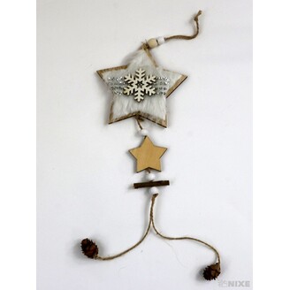 ZÁVĚS HVĚZDA D 11cm*BÍLÁ