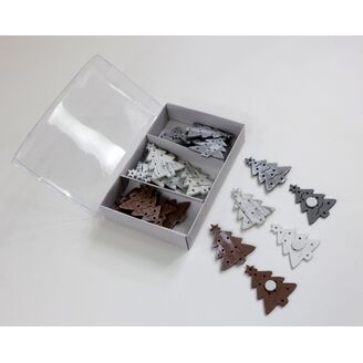 NALEPOVACÍ STROMEČEK 3x4cm 18ks*MIX BAREV