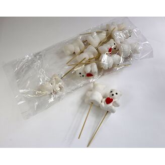 ZÁPICH MEDVÍDEK 12ks 7x18cm*BÍLÁ