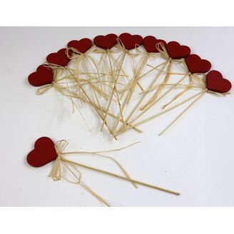 ZÁPICH D SRDCE 10ks 5x23cm*ČERVENÁ