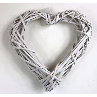 ZÁVĚS SRDCE 24cm*BÍLÁ