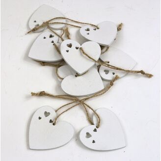 SRDCE 5cm 10ks*BÍLÁ