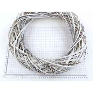 VĚNEC PROUTĚNÝ 38cm*BÍLÁ