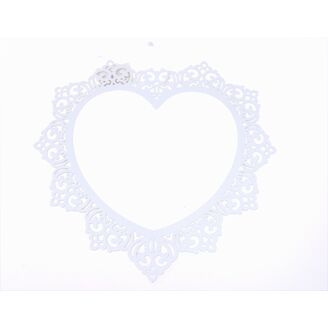 ZÁVĚS SRDCE 29cm*BÍLÁ