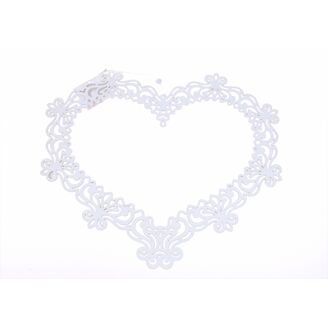 ZÁVĚS SRDCE 30x26cm*BÍLÁ