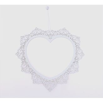 ZÁVĚS SRDCE 15x14cm*BÍLÁ