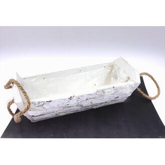 OBAL DŘEVO 30x11x8cm*BÍLÁ