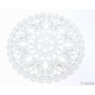 ZÁVĚS KRUH MOTÝL 30cm*BÍLÁ V+