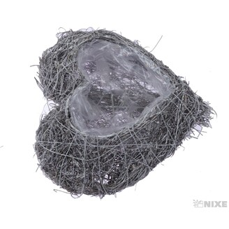 OBAL RÉVA SRDCE 20x11x4cm*STŘÍBRNÁ