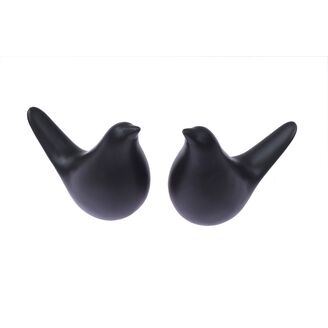 PTÁČEK KERAMIKA 15x13cm*ČERNÁ