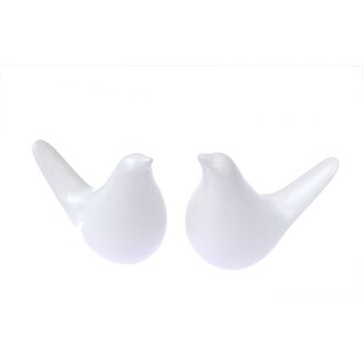 PTÁČEK KERAMIKA 15x13cm*BÍLÁ