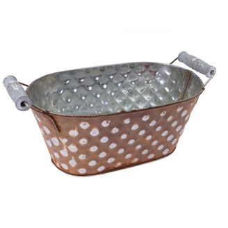 PLECHOVÝ KBELÍK 20x12x9cm*HNĚDÁ