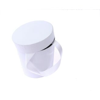 KVĚTINOVÝ BOX pr. 12x12cm*BÍLÁ