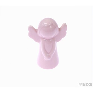 ANDĚL PORCELÁN 9cm*RŮŽOVÁ