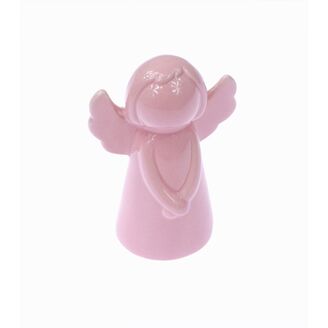 ANDĚL PORCELÁN 11,5cm*RŮŽOVÁ