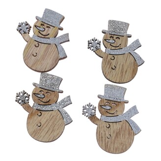 VÁNOCE NALEP 4ks 5cm*MIX BAREV