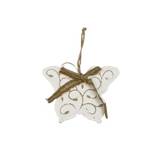 ZÁVĚS MOTÝL PLECH 9x12cm*STŘÍBRNÁ