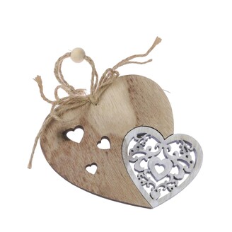ZÁVĚS SRDCE D 10x10cm*PŘÍRODNÍ