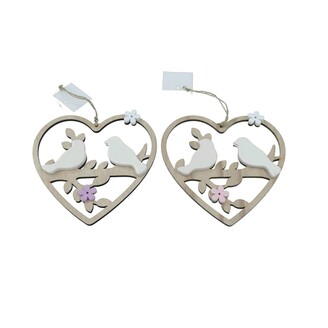 ZÁVĚS PTÁČEK SRDCE 18x17cm