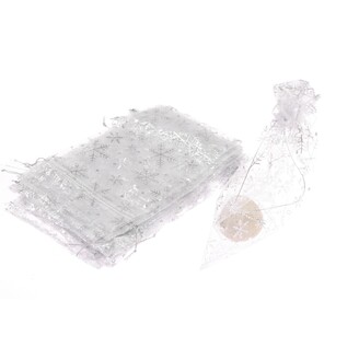 SÁČEK ORGANZA VLOČKA 15x23cm*STŘÍBRNÁ