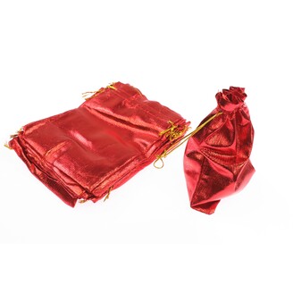 SÁČEK METAL 12x17cm*ČERVENÁ